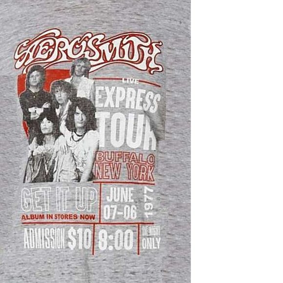 Aerosmith Express Tour 1977 Logo metal rock Official T-Shirt L NWT - Picture 2 of 2